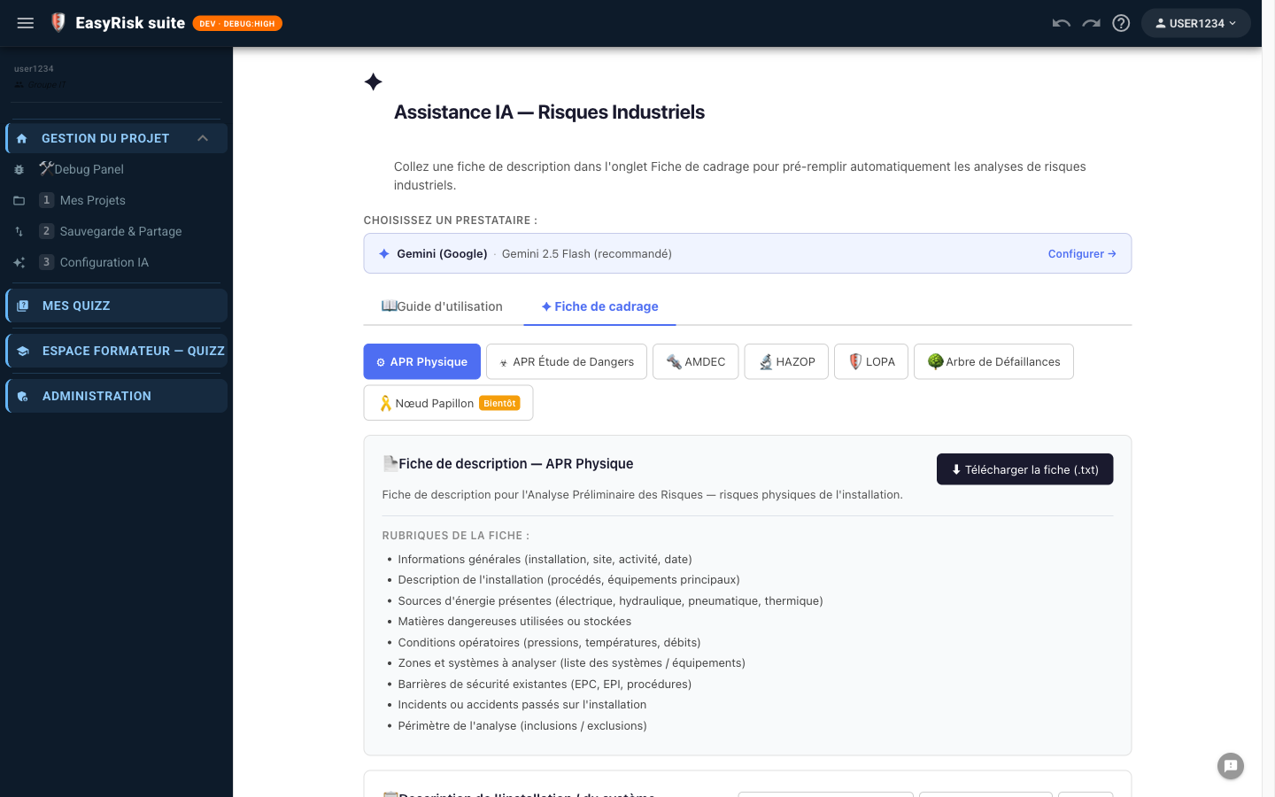 Résultat import APR